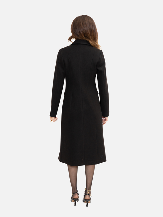 Abrigo largo cruzado entallado