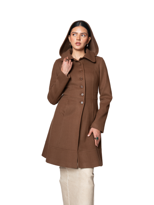 ABRIGO CIRCULAR CON CAPUCHA 26454